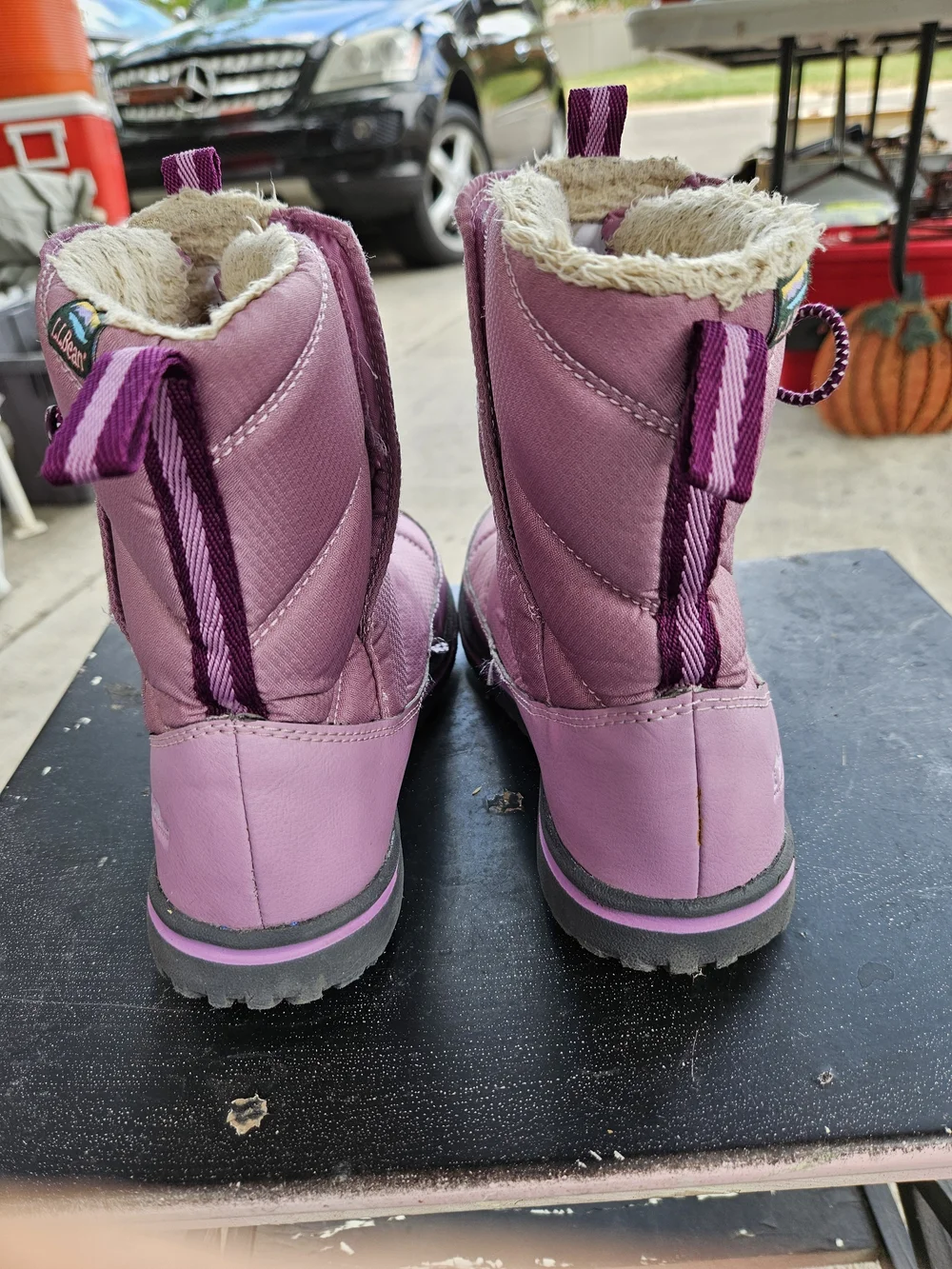 L.L. Bean Girls Pink Purple Insulated Winter Boots